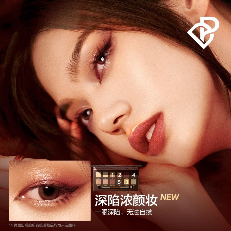 完美日记(PERFECT DIARY)探险家十二色动物眼影盘猫咪小猪百搭生日礼物送女友 赤狐(红棕盘)