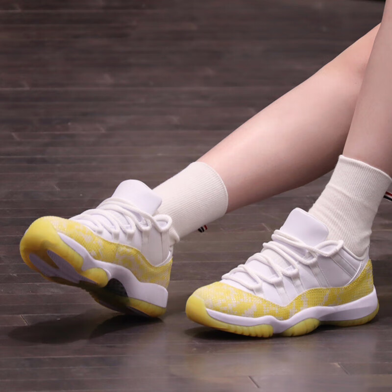 耐克(nike)aj11女鞋 air jordan 11 low 蛇皮纹 复古潮流耐磨女款篮球