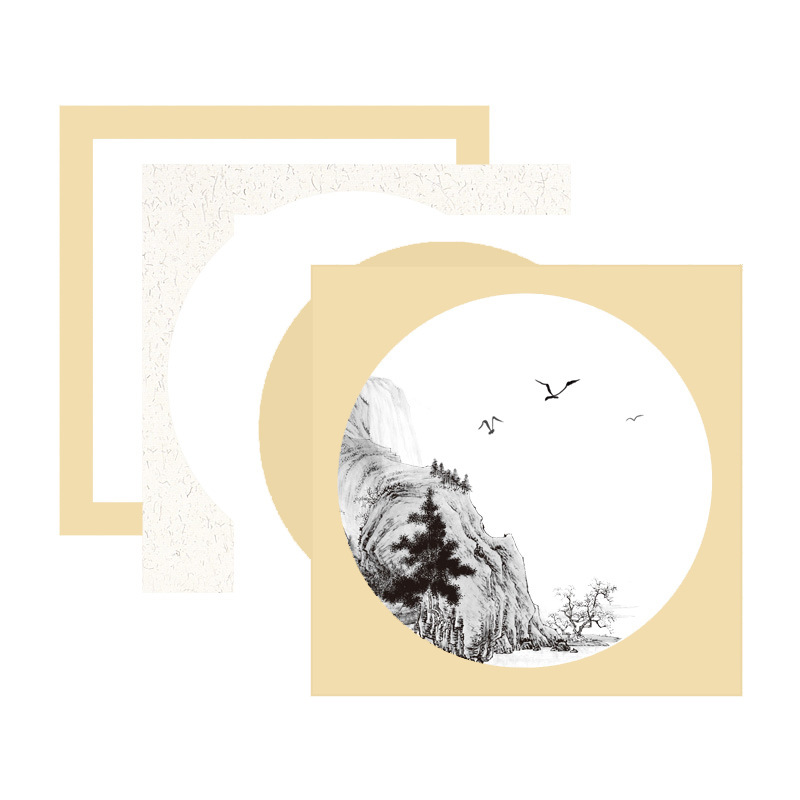 醉器妙 宣纸圆形生宣半生半熟宣纸镜面软卡加厚空白生宣文房四宝国画