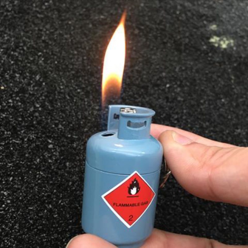 新款奇葩打火机创意充气明火迷你个性时尚新奇特模型挂件地摊 煤气罐