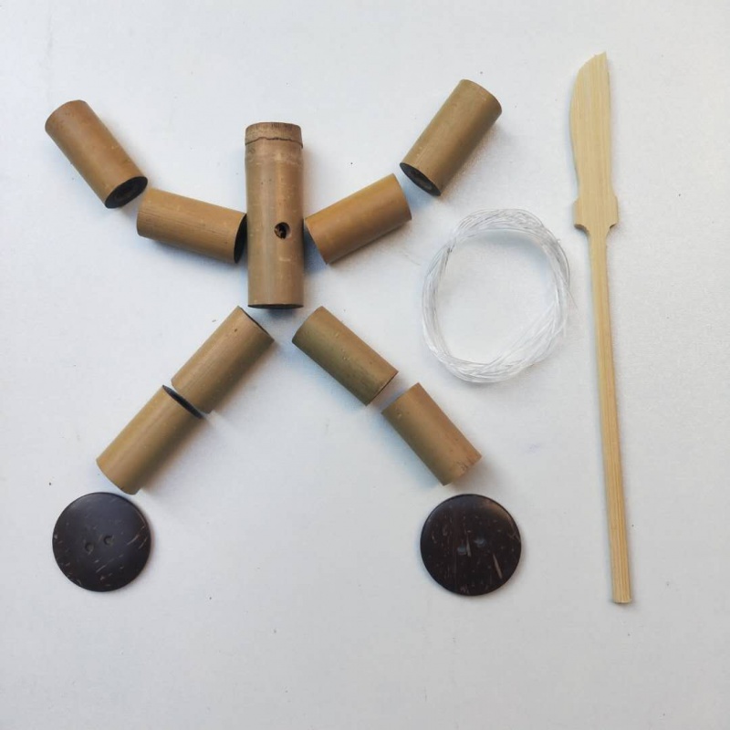 竹节人手工材料 竹节人手工材料制作半成品六年级作业竹子玩具擂台pk