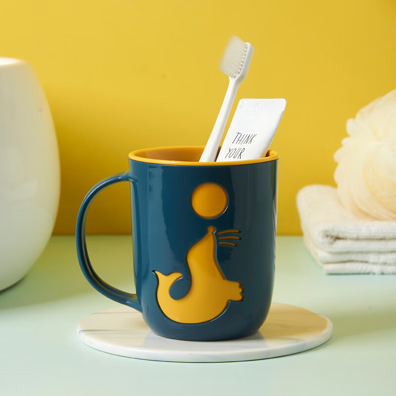 翼荏洗漱杯家用情侣刷牙杯儿童卡通漱口杯女三口家牙缸杯创意牙刷杯子