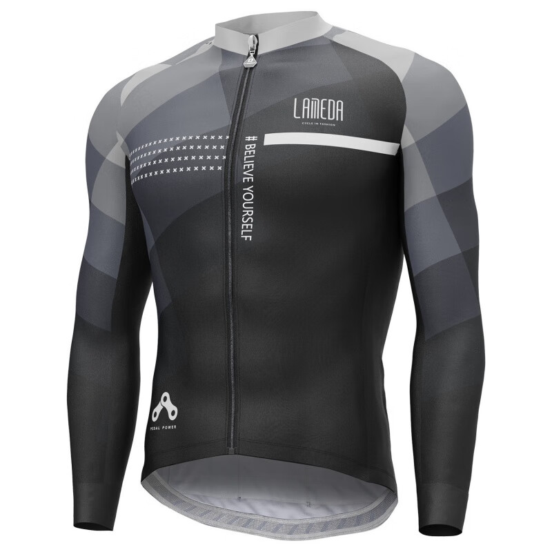 兰帕达秋冬款抓绒防风抓绒长袖男公路车单车服自行车骑行保暖长袖 月野 3XL