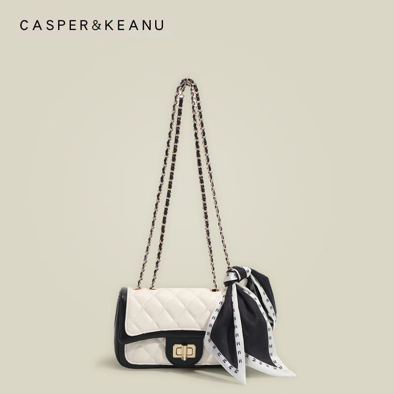 chaseng&keithck女包朱莉日记菱格链条女2023新款百搭小香风单肩斜挎