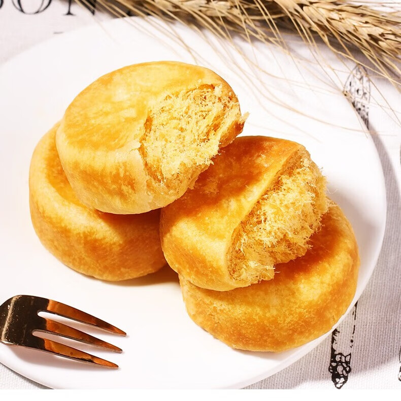友臣（YOUCHEN）肉松饼干面包1.25kg整箱节日过年货礼盒糕点办公室休闲零食早餐 肉松饼原味 500g