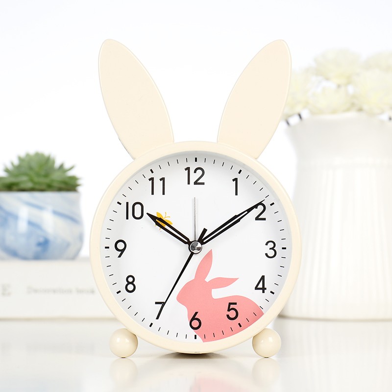 卡通学生闹钟儿童卧室床头钟夜灯创意个性台钟可爱简约闹铃钟表ha19
