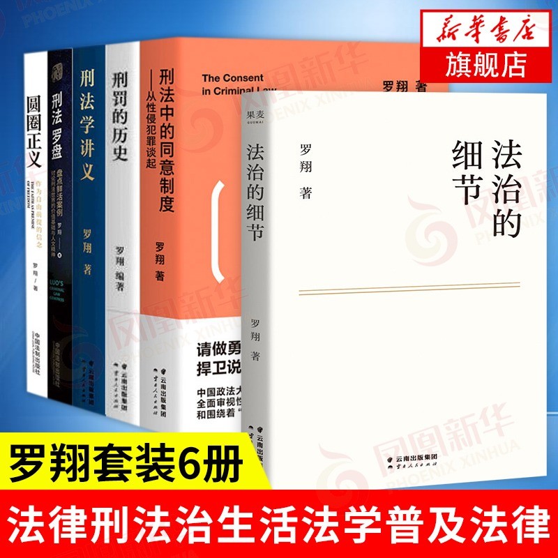 罗翔刑法套装6册 圆圈正义+法治的细节+刑法学讲义+刑法罗盘+刑罚的历史+刑法中的同意制度
