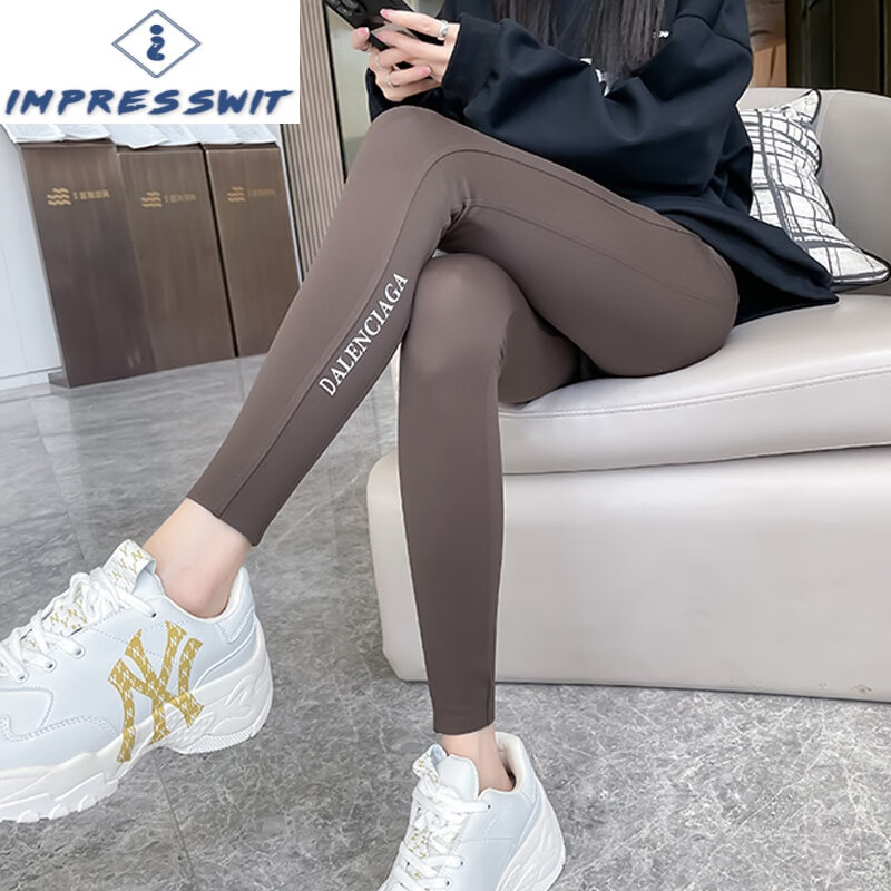 女外穿打底保暖裤健美加绒芭比裤秋冬季健身无尴尬线高腰深裆档瑜伽裤