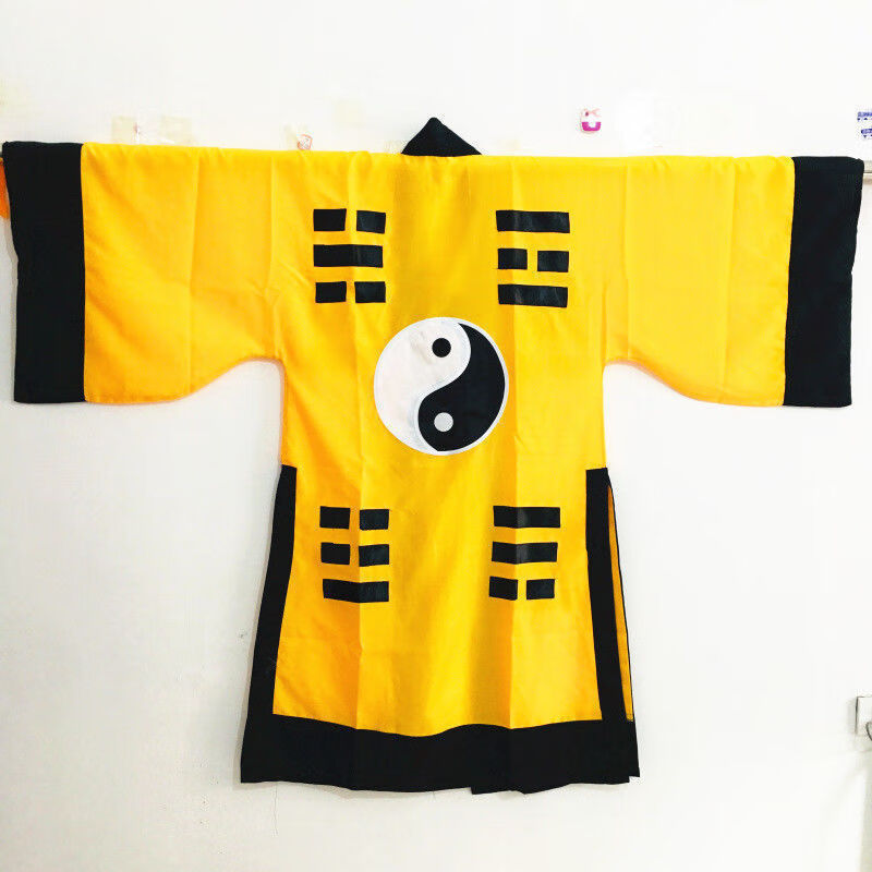 梦鸥亭道士法衣长袍高功道袍龙古堂黄服道服套装万圣节古装武侠太极