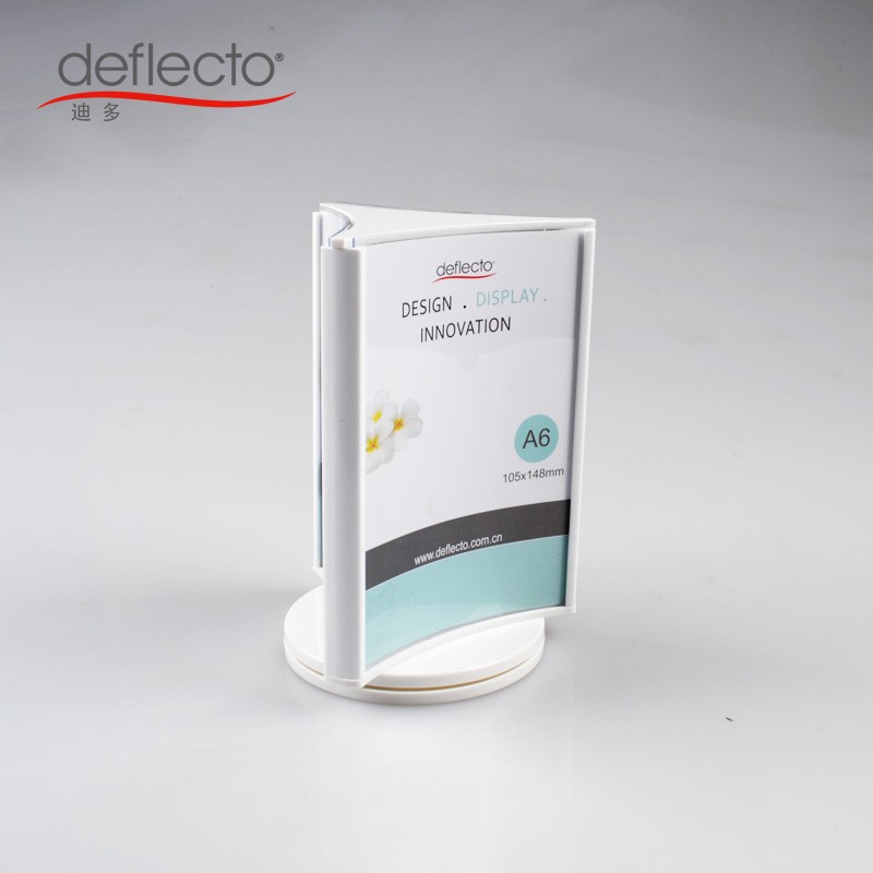 迪多(deflect-o) a4三面旋转台卡酒水台牌a5广告资料a6立牌价格展示架