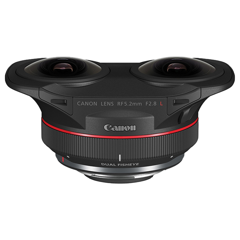 佳能（Canon） vr镜头双鱼眼RF5.2mm F2.8 L全画幅定焦微单镜头适用R5 R5C RF5.2mm F2.8 L DUAL FISHE 标配