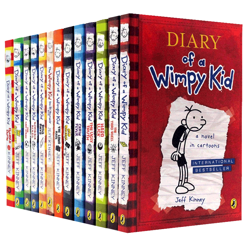 小屁孩日记12册 英文原版绘本 Diary of a Wimpy Kid 儿童小说桥梁书 漫画 哭包日记