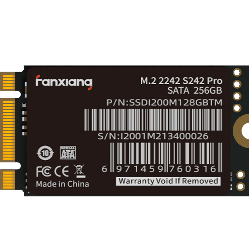 梵想（FANXIANG）1TB SSD固态硬盘 M.2接口(SATA总线)2242版型 精选TLC长江存储晶圆S242PRO系列