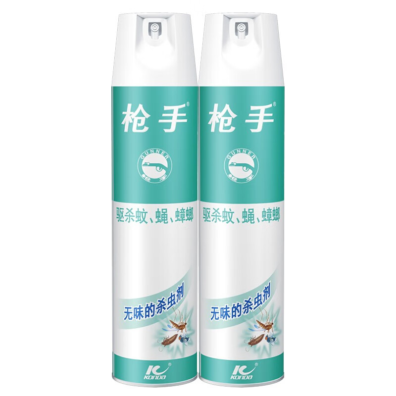 枪手(GUNNER)杀虫气雾剂喷雾600ml防蚊飞虫无味家用驱杀苍蝇蚊虫灭蚊神器杀蟑 小骑士600ml*1瓶