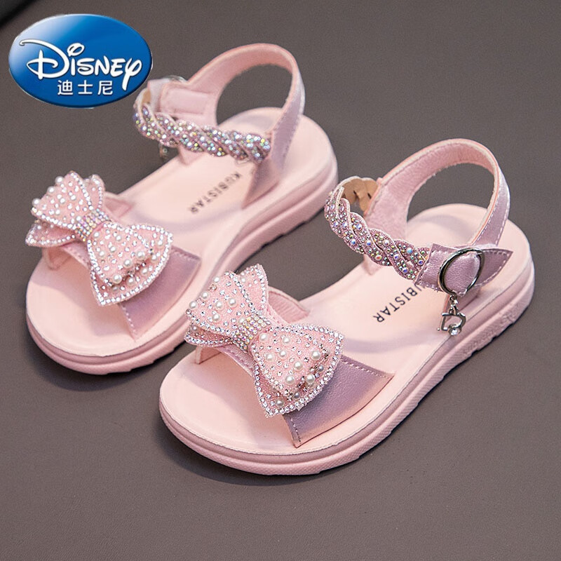 迪士尼(disney)女童凉鞋2024夏季新款公主儿童中大童鞋子小女孩时尚软