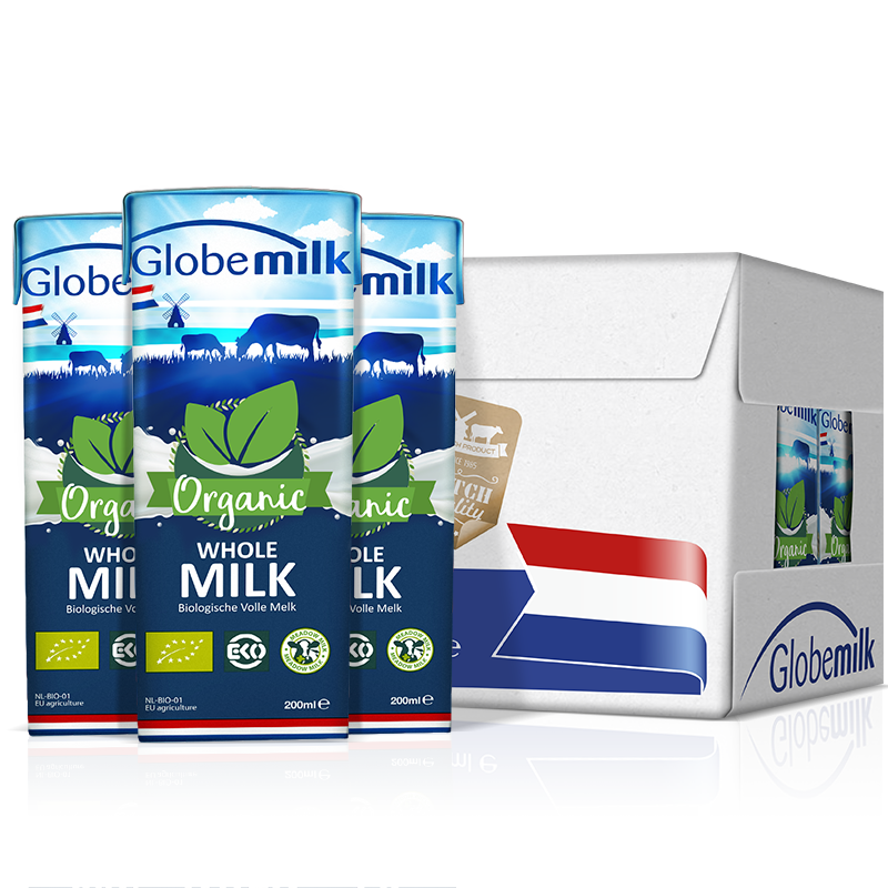 荷高Globemilk3.7优乳蛋白有机全脂纯牛奶价格走势及评测