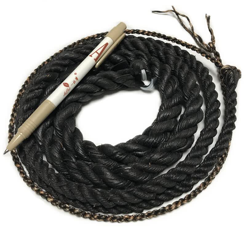 鞭头响鞭 鞭绳螺母鞭鞭尾汽车轮胎线鞭釉健身麒麟鞭梢放羊钢鞭 总长1