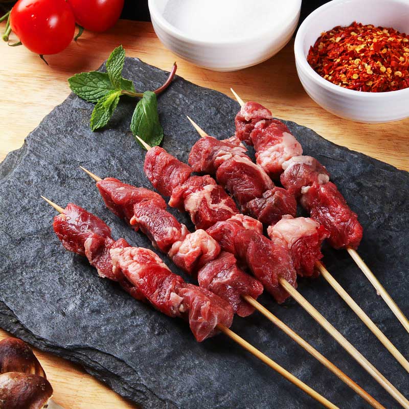 丹昕牛肉串内蒙草原散养活牛现杀冷鲜切块30串半成品bbq烧烤食材 q