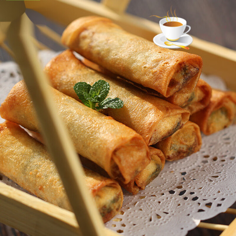 十里馋方便菜  荠菜肉丝春卷12只装小吃速冻油炸点心半成品冷冻炸速食