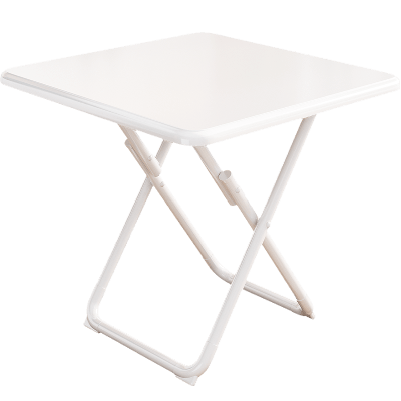 奥伦福特 折叠桌子快餐店家用可折叠桌子家用小户型简易吃饭正方形简约出租房屋用方桌便携式 60*60*70-简约白(方桌)