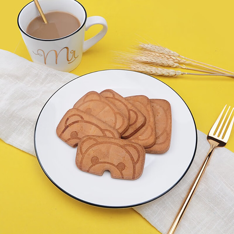 卡宾熊 凹煎饼4斤整箱小熊饼干休闲零食年货送礼代餐食品儿童早餐薄脆饼 蛋烤味