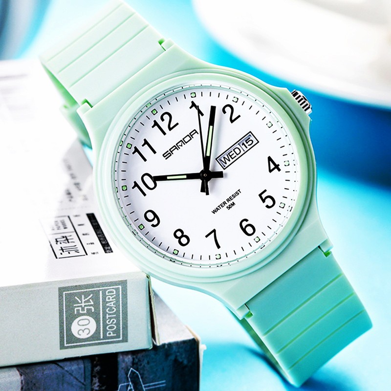 三达(sanda)品牌手表青少年儿童学生男表女表双日历防水数字男士女士