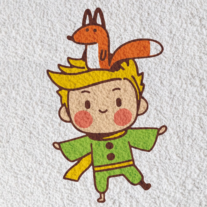 纸浆画材料包卡通小学生涂色画diy手工手作品创意礼物独角 39小王子