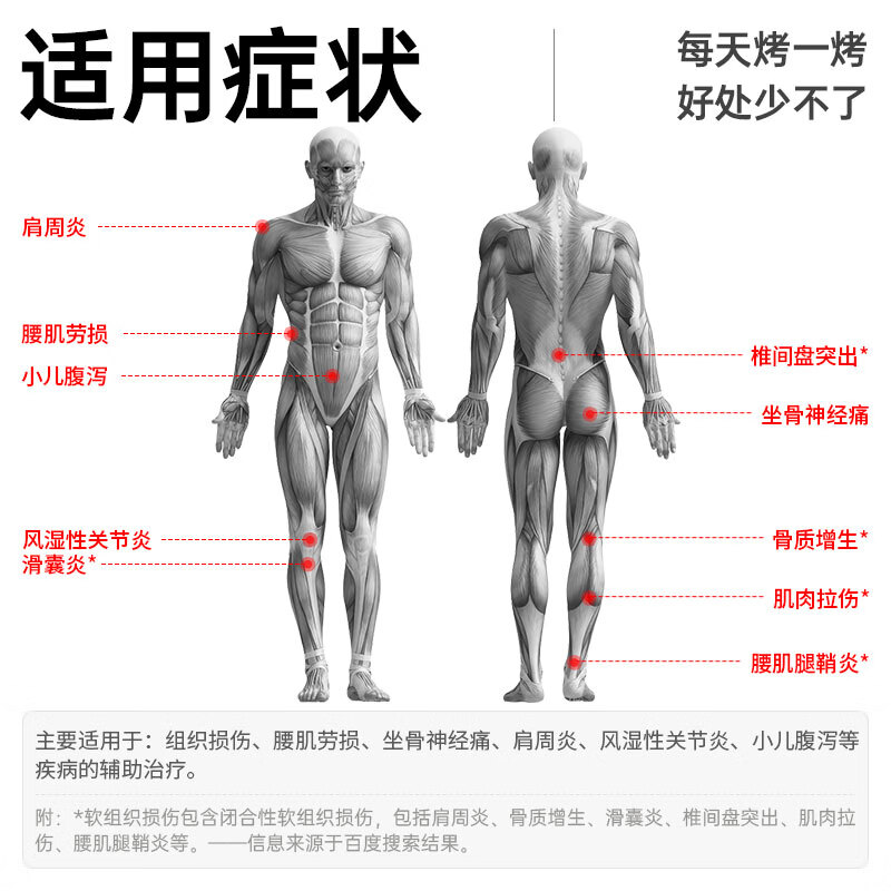蜀轩【医用同款】红外线理疗灯仪膝盖肩周关节炎家用烤电神灯理疗仪防烫 立式