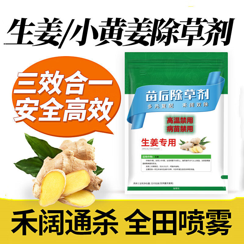 大地溢彩生姜除草剂大姜小黄姜专用除草剂苗后灭草剂精喹禾灵杂草高温