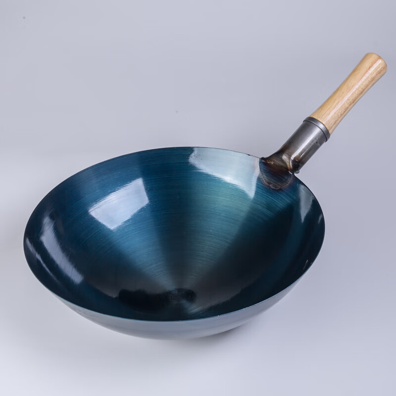 饭店炒菜锅 轻铁锅无涂层家用炒菜锅燃气灶用炒锅圆底商用大锅厨师