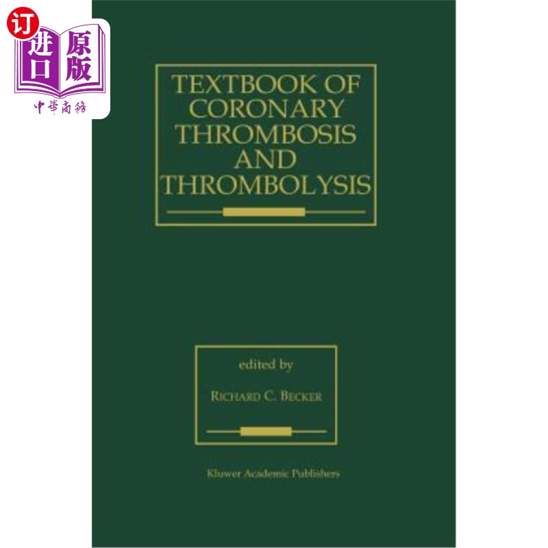 海外直订医药图书textbook of coronary thrombosis and thrombolysis