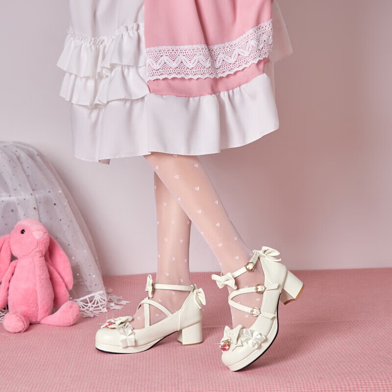 英莎洛丽塔鞋子小高跟lolita鞋子梅露露茶会款公主日系中粗跟花嫁lo娘