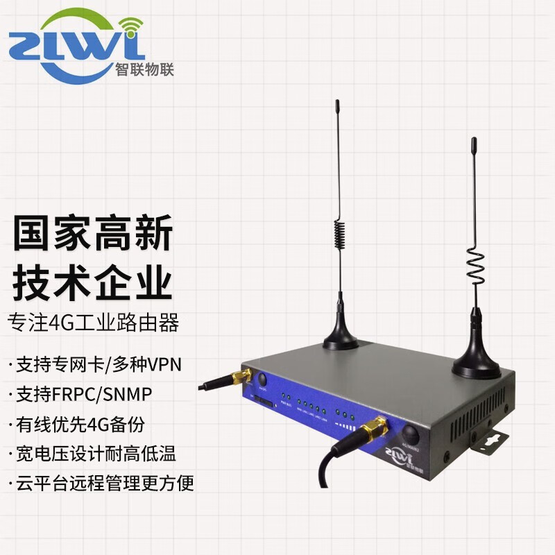 ZLWL 智联物联工业级4g无线路由器三网通移动联通电信APN插SIM卡转有线车载wifi全千兆网口 5模带WIFI