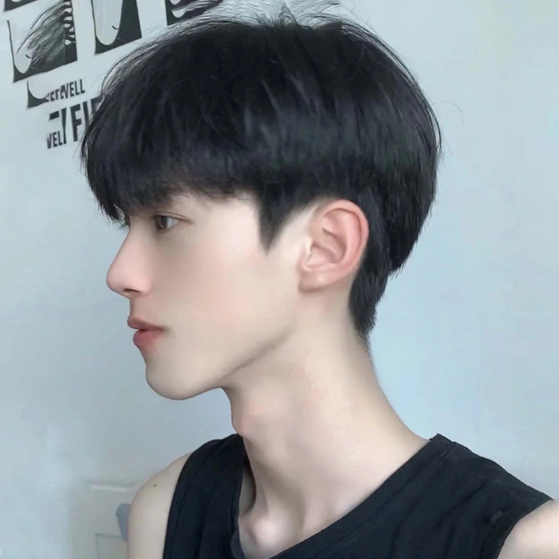 【精选优品】假发男短发黑色帅气学生短直发韩版自然蓬松男士全头套式