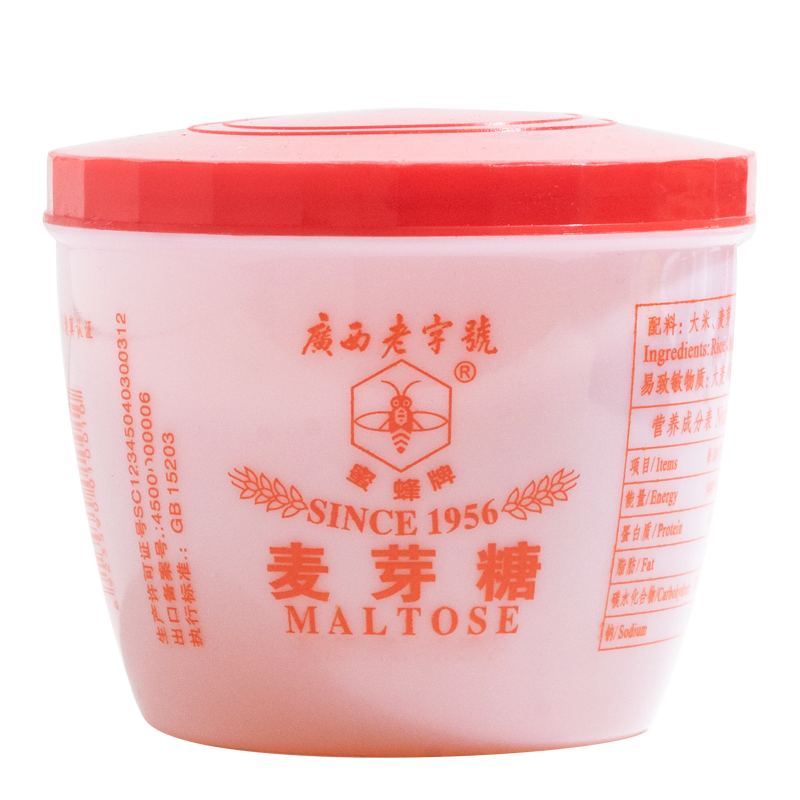 蜜蜂牌【廣西老字號】經(jīng)典麥芽糖500g糖稀糖漿飴糖手工攪攪糖拉絲棒棒糖 廣西老字號經(jīng)典版500g*24瓶【整箱】