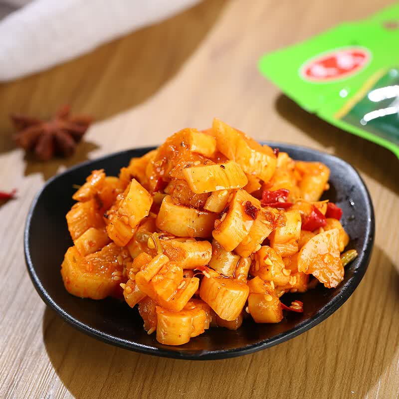 红油豆角外婆菜香辣下饭菜咸干酱腌菜酱爽口萝卜丁100g*5包 爽口萝卜