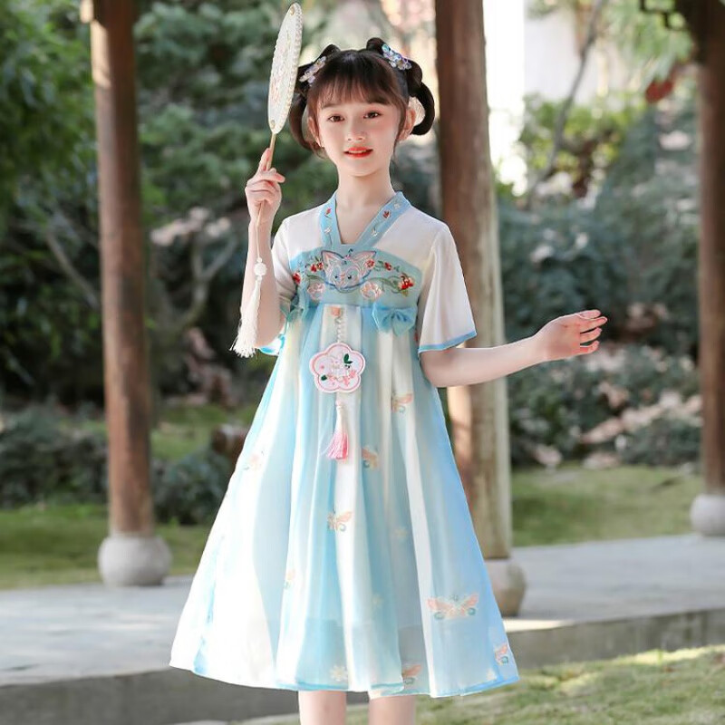 碧眼狐品牌汉服女童儿童裙子中国风古装小孩子唐装古风襦裙连衣裙夏季