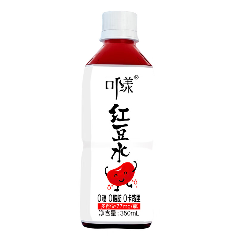 可漾红豆薏米水0糖0卡0脂无糖红豆绿豆水薏仁多酚饮品饮料6瓶装 350ml