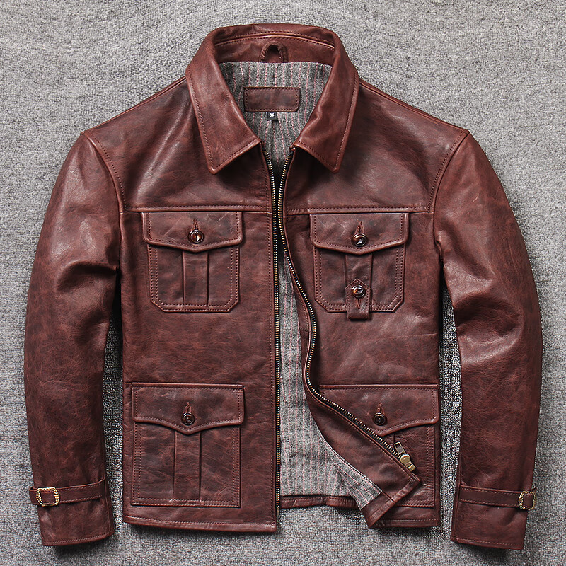 傲列真皮皮衣男杰森同款头层马皮复古帅气短款修身皮夹克春秋硬汉外套