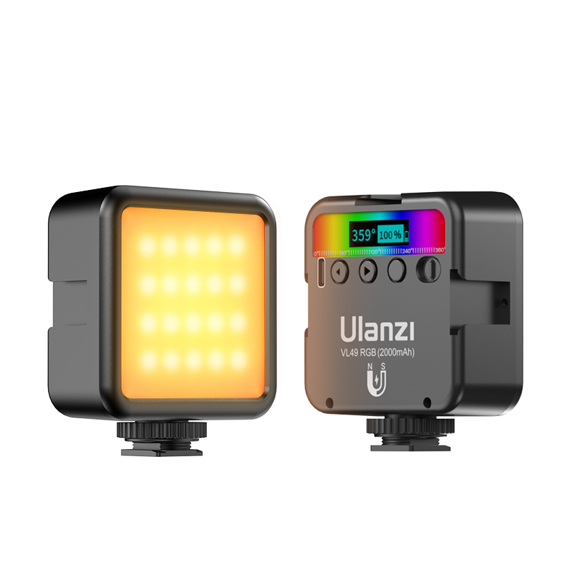 ulanzi优篮子 VL49 RGB磁吸全彩补光灯便携LED口袋双色温摄影灯微单相机手机室内人像特效 86元