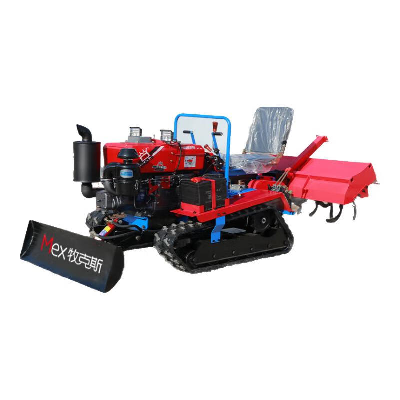 牧克斯乘坐式履带旋耕机果园大棚山地水旱微耕机拖拉机多功能开沟播种