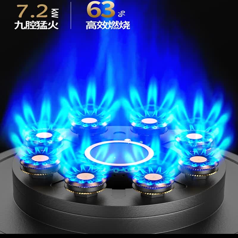 老板椅ROVBOANI家用燃气灶双灶翻盖折叠 猛火煤气定时炉天然气/液化汽魔 翻盖双九腔猛火定时灶 液化气