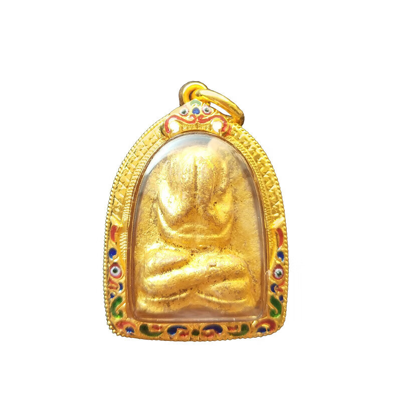 酷奇象(kuqixiang)泰国佛牌 龙婆坤大师掩面佛 2523 金面 四通必打