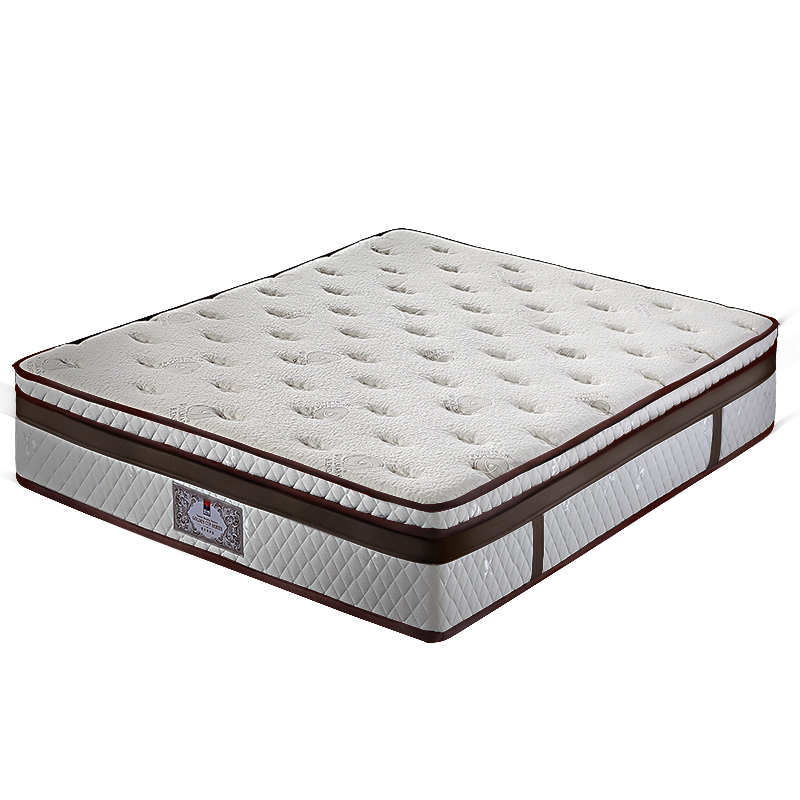 【新品】富安娜珍稀羊绒乳胶床垫 3cm乳胶层 静音独立袋装弹簧床垫 黄麻护脊席梦思床垫 白色 150*200cm