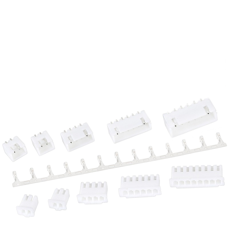 XH2.54MM接插件連接器插頭+直針插座+接線端子2p/3/4/6/8/20P彎針 5P直針+插座+端子(20套)