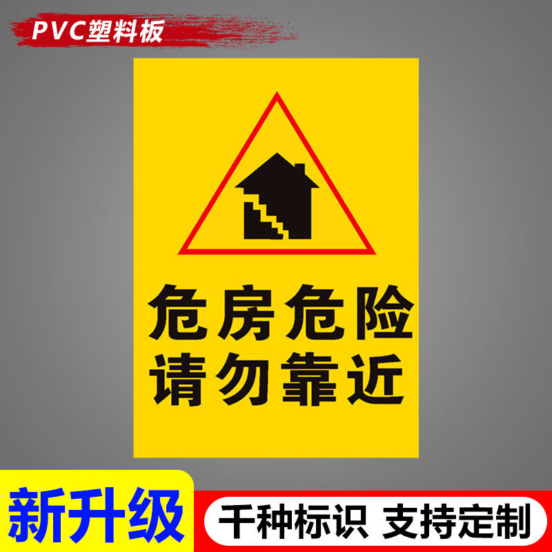 生命请注意安全严禁出租经营温馨提示告知告示标志 危房危险请勿靠近