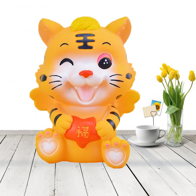 老虎石膏娃娃 虎年新年彩绘石膏画娃娃涂色白胚涂鸦绘画手工diy塑料