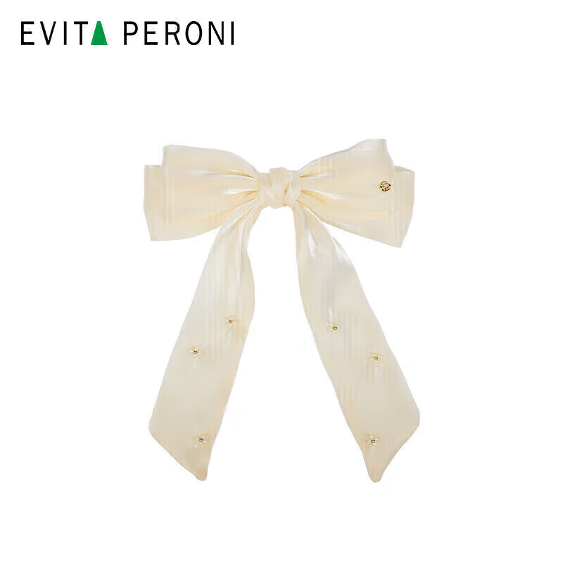 依慧达（Evita Peroni ）蝴蝶结发饰精致欧根纱飘带发夹后脑勺高级感马尾夹