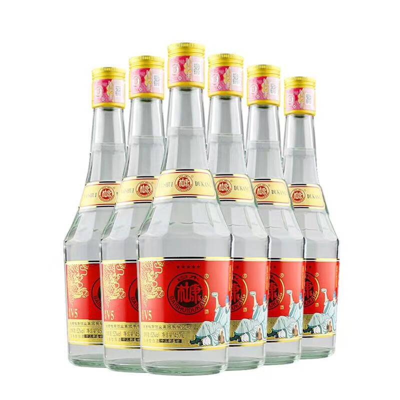 白水杜康酒 浓香型白酒 口粮酒整箱 纯粮食酒 52度 450mL 6瓶 （整箱）