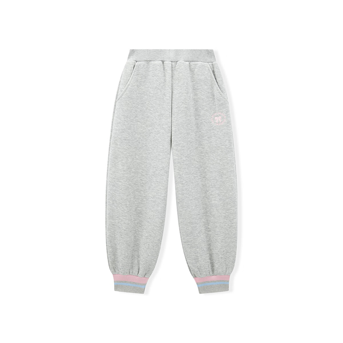 MiniPeace太平鸟童装冬女童针织长裤FBGHE4A96 月岩灰 140cm